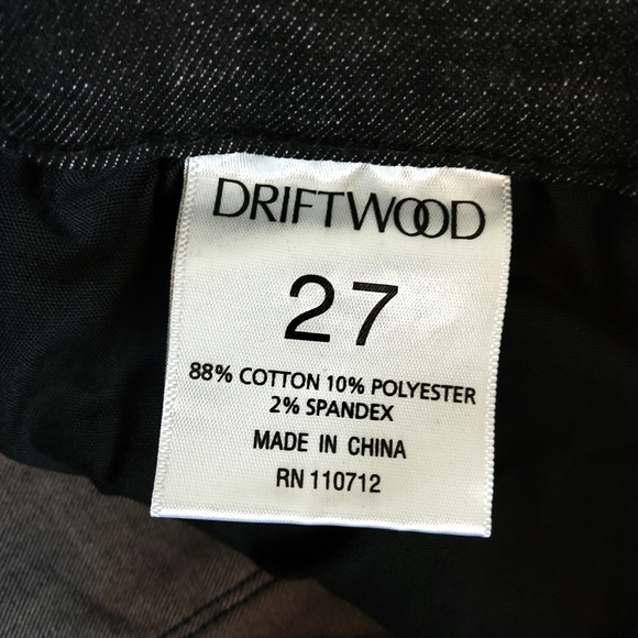 Driftwood Jackie Lace Hem Skinny Jeans Black - Picture 4 of 5